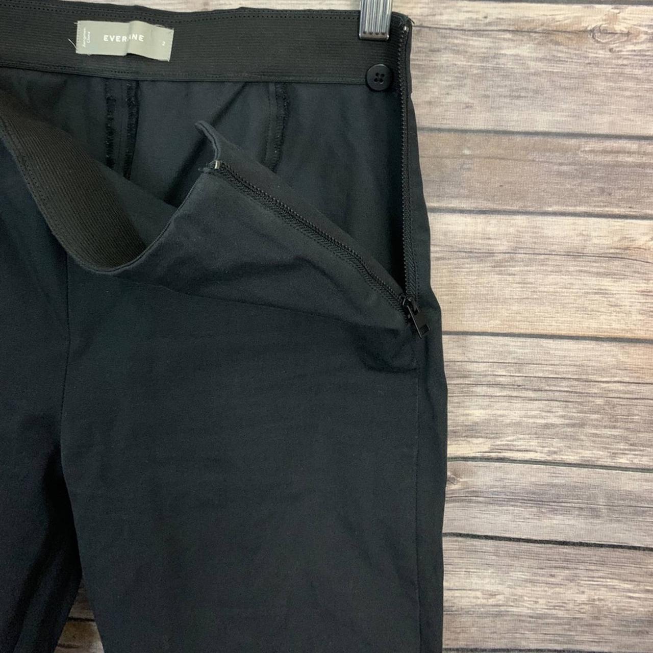 Everlane Side Zip Black Pants Pre-owned Condition:... - Depop