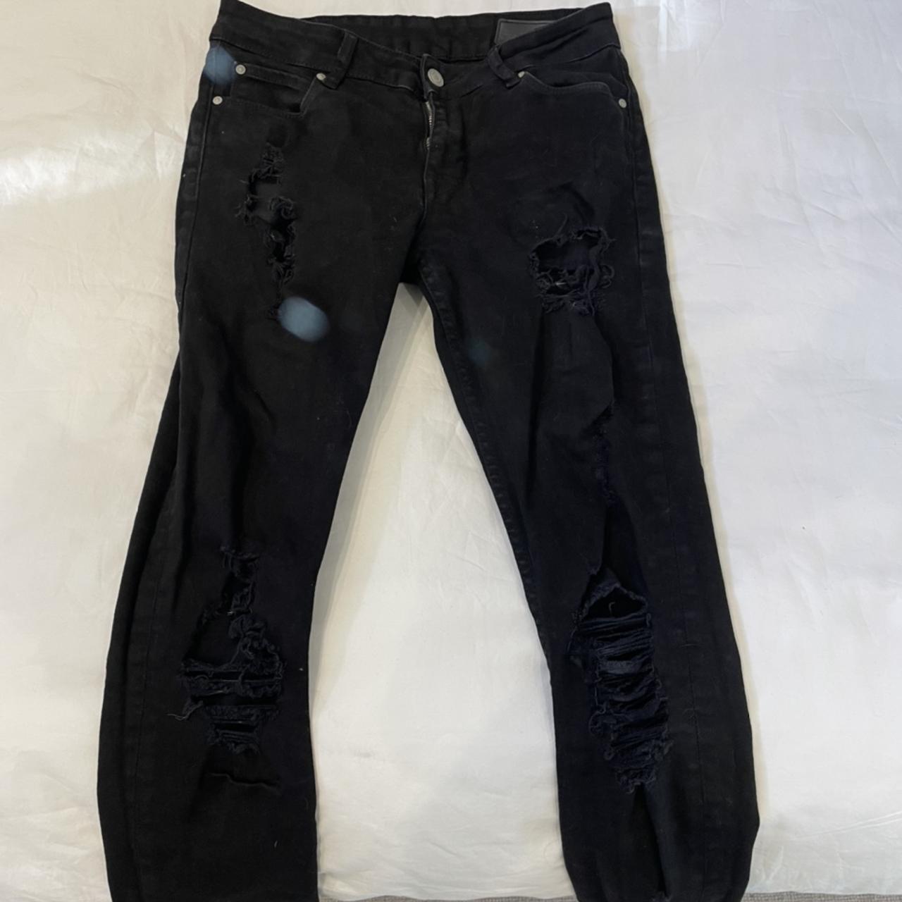 ASOS black ripped skinny jeans, - Depop