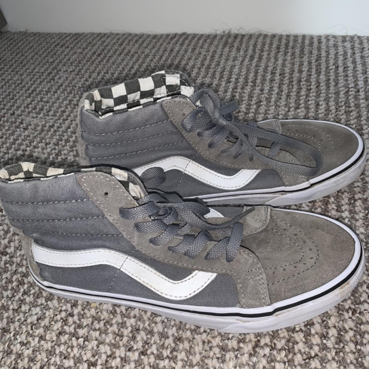 high top silver vans