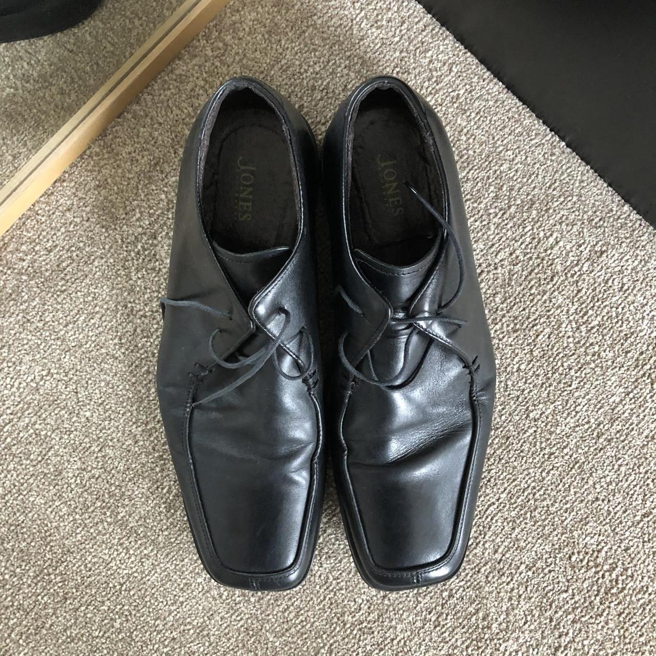 Jones boot maker square toe shoes Black leather Depop - Main Image