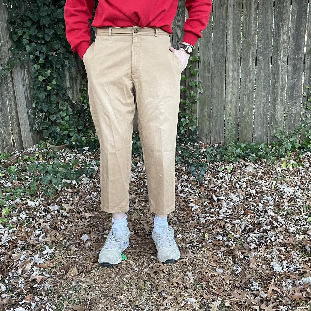 L.L. Bean Double L Classic Fit Khaki Chino Pants... Depop