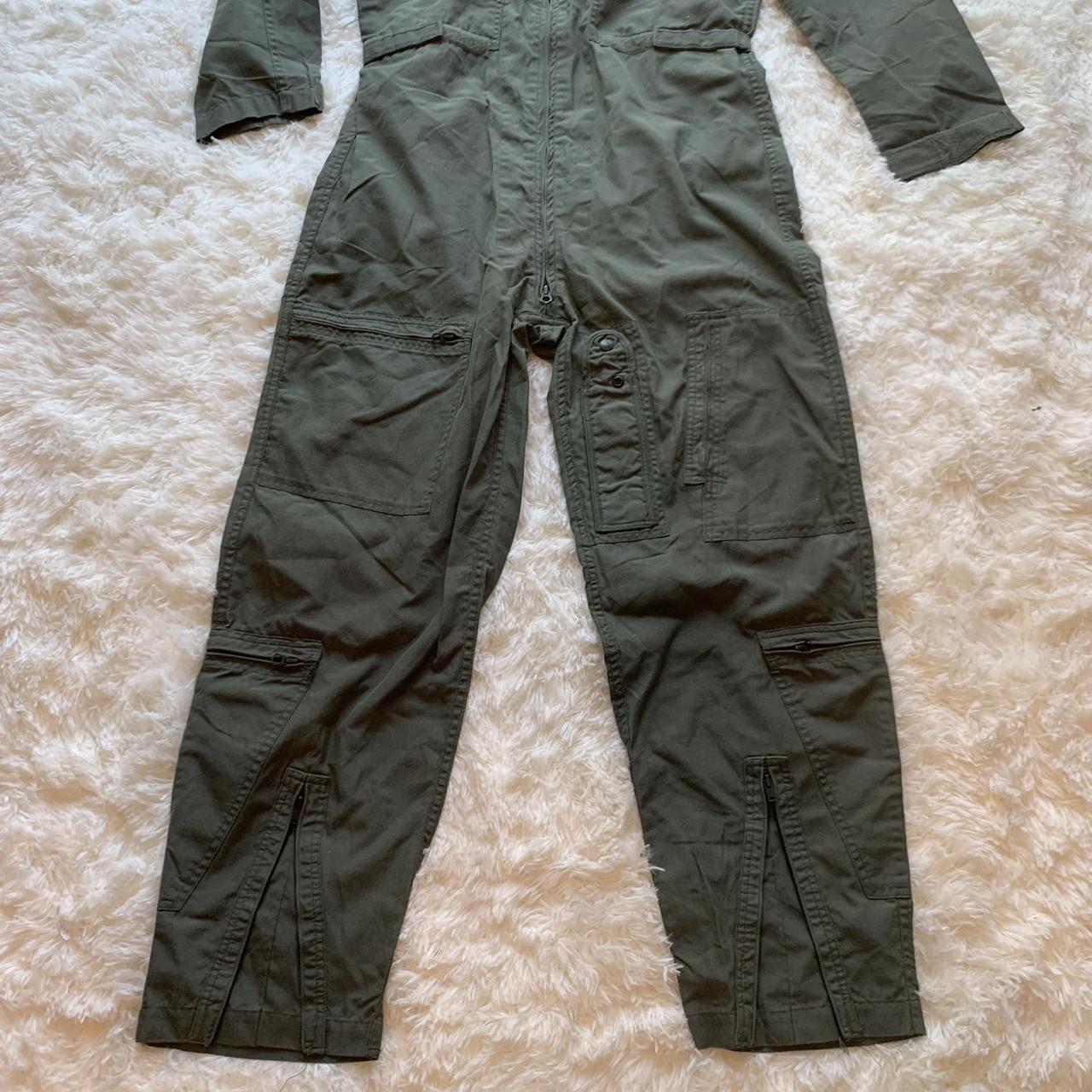 Flyers Military Green Coveralls w/ Arm Velcro Patch... - Depop