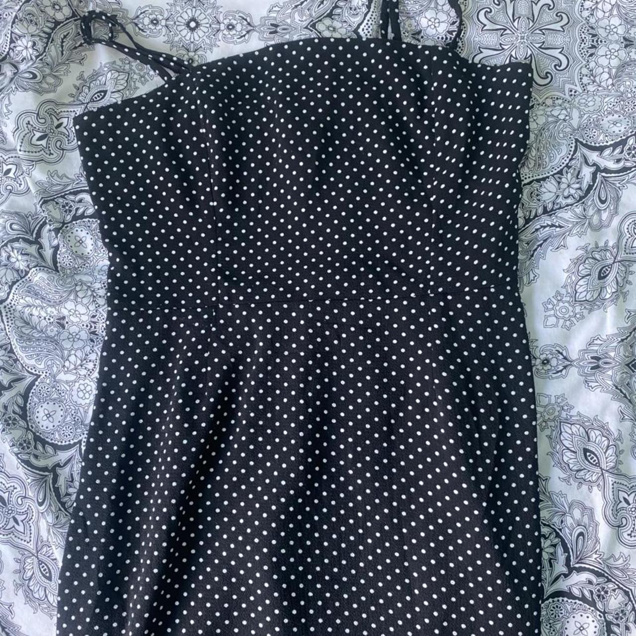 Brave Soul Women's Black and White Dress | Depop