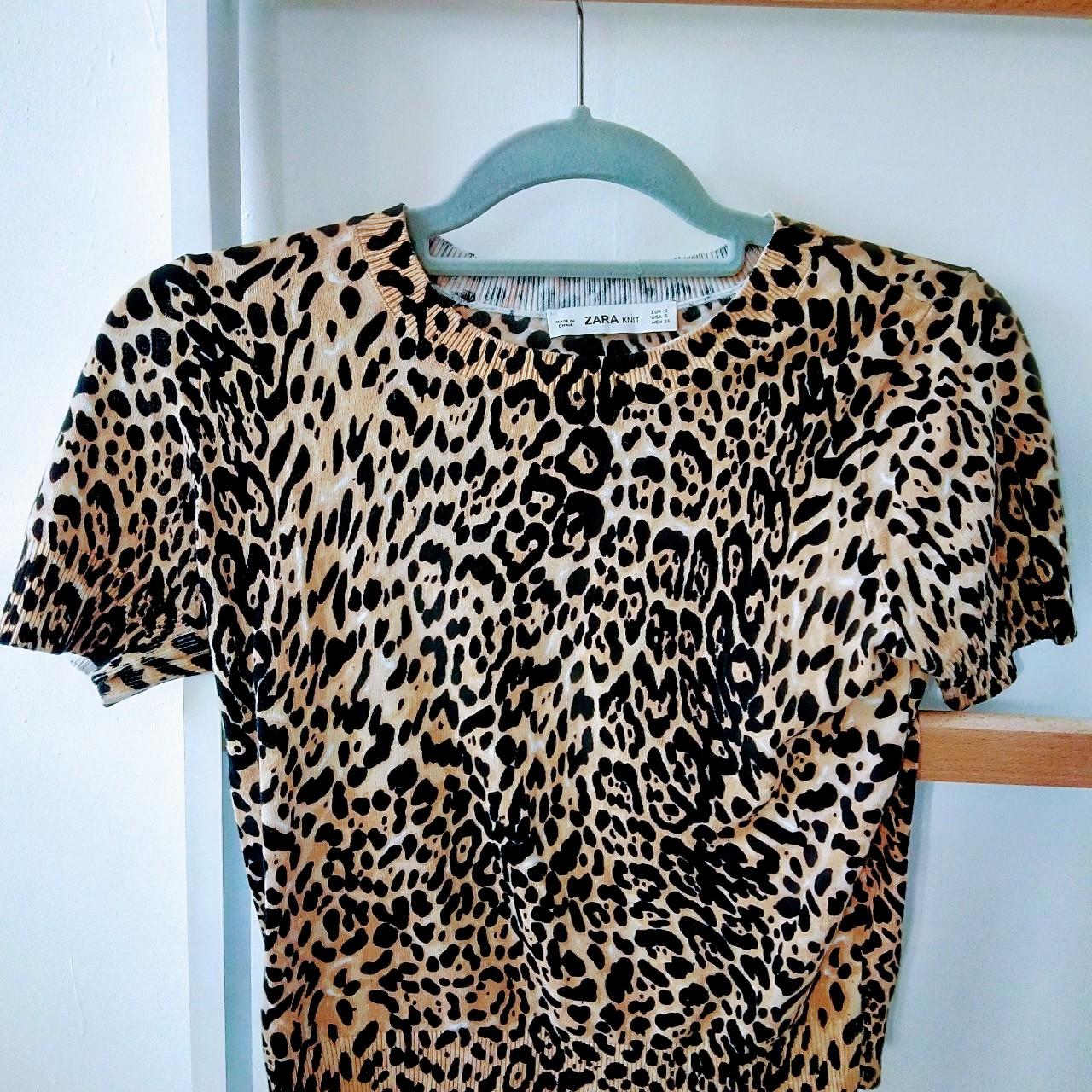 Animal print sales sweater zara