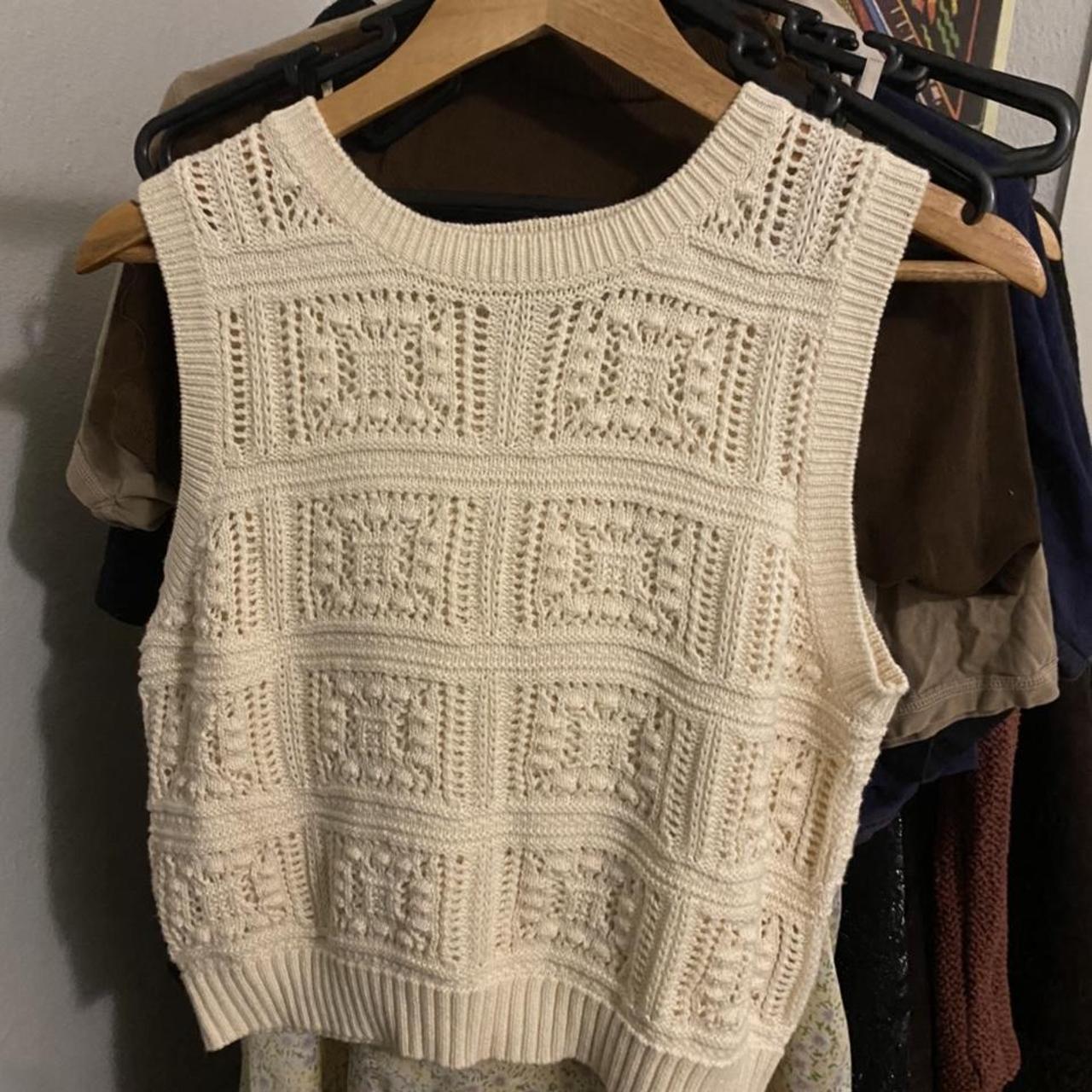 Cute little crochet sweater vest from sport girl.... - Depop