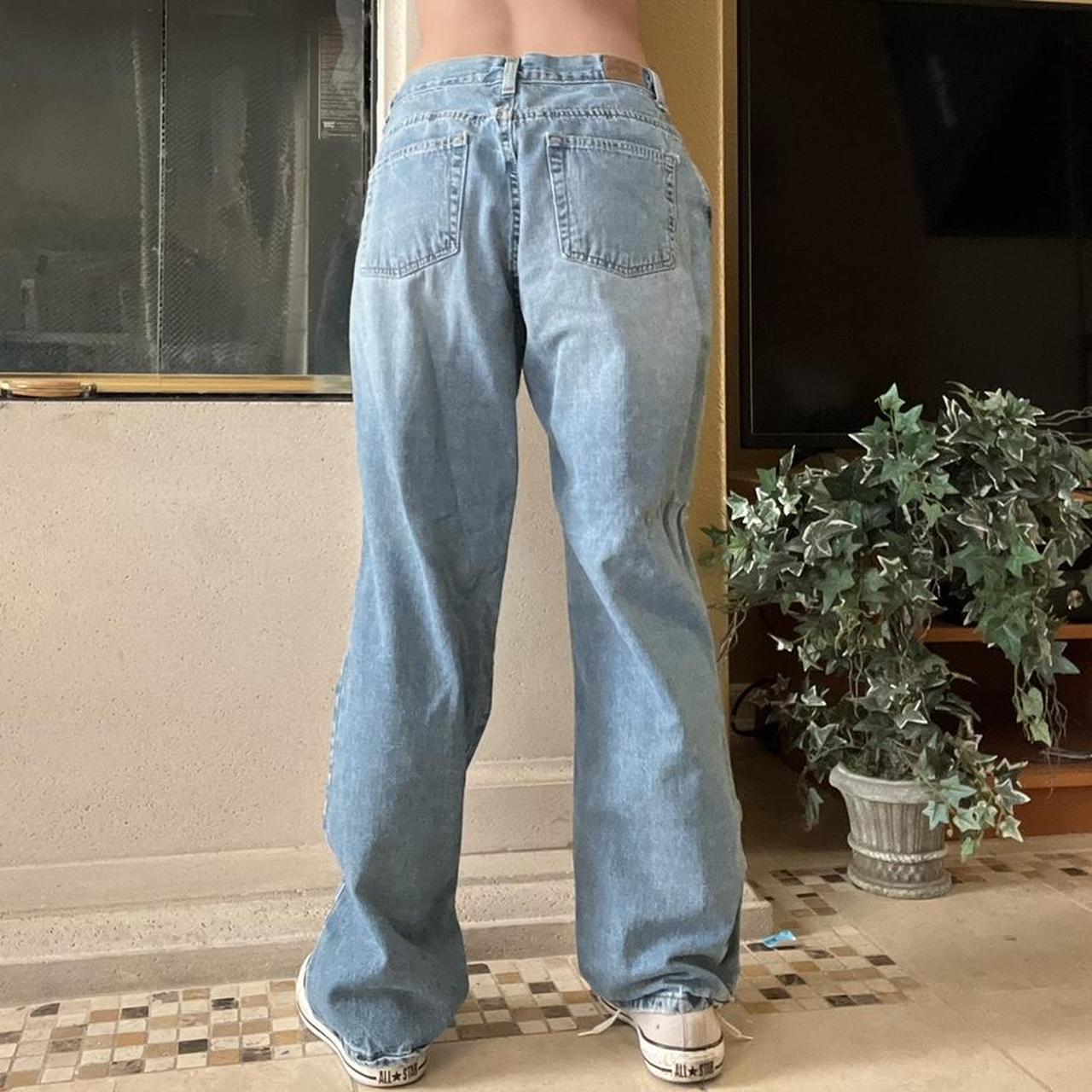 90s vintage light acid wash faded baggy jeans 🖤⛓ -... - Depop