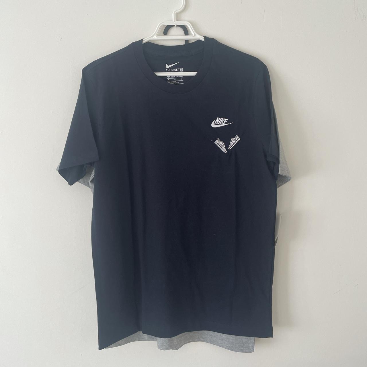 Air Force 1 OG Embroidered Black Nike T - Shirt BNWT... - Depop