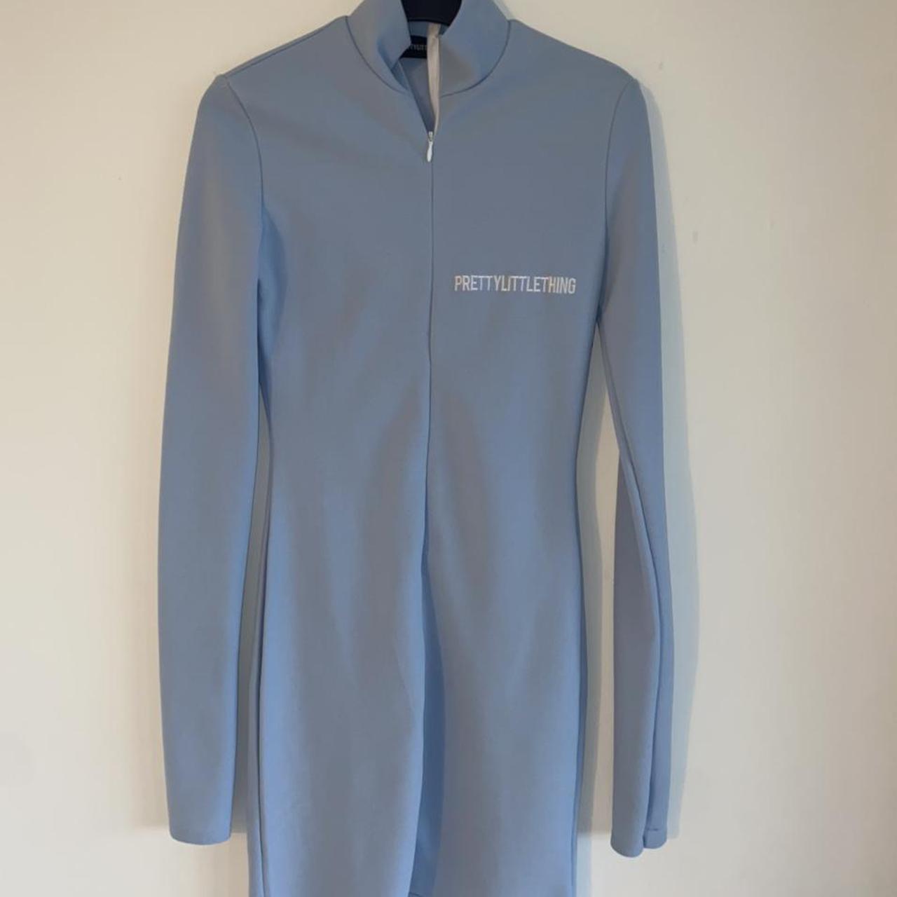 Blue zip up PLT dress small signs of wear Depop