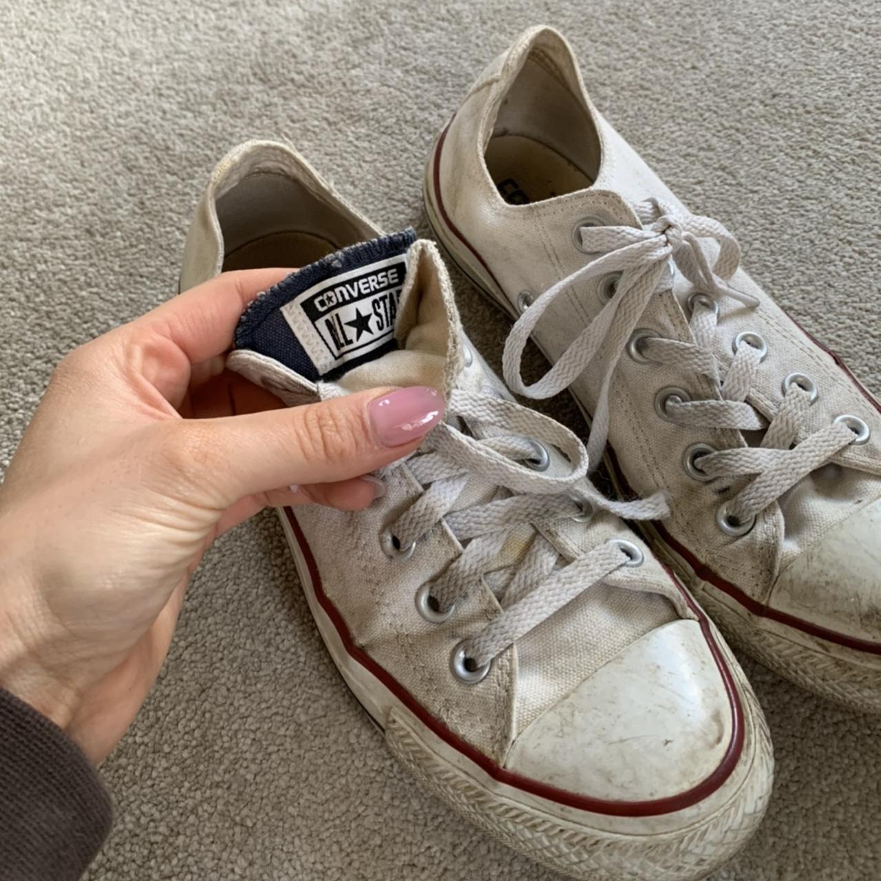 Authentic white all stars converse size 6 ⭐️ - Depop