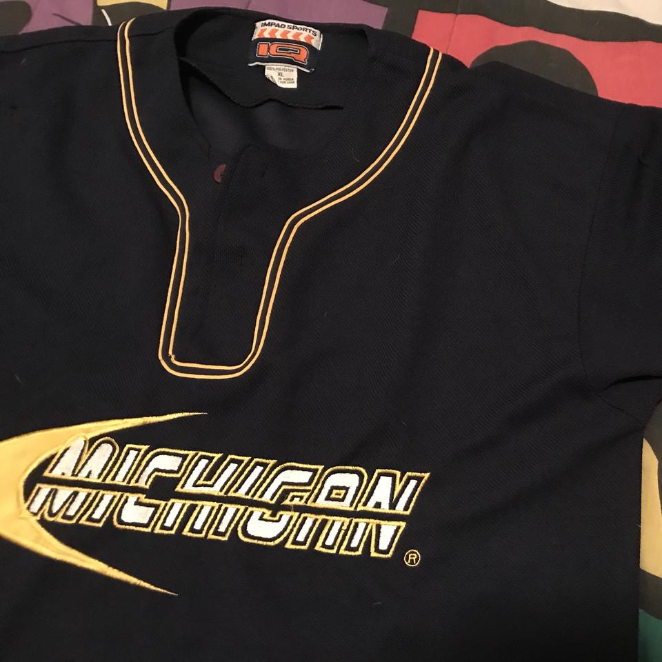 University of Michigan Vintage Baseball XL Jersey - Depop