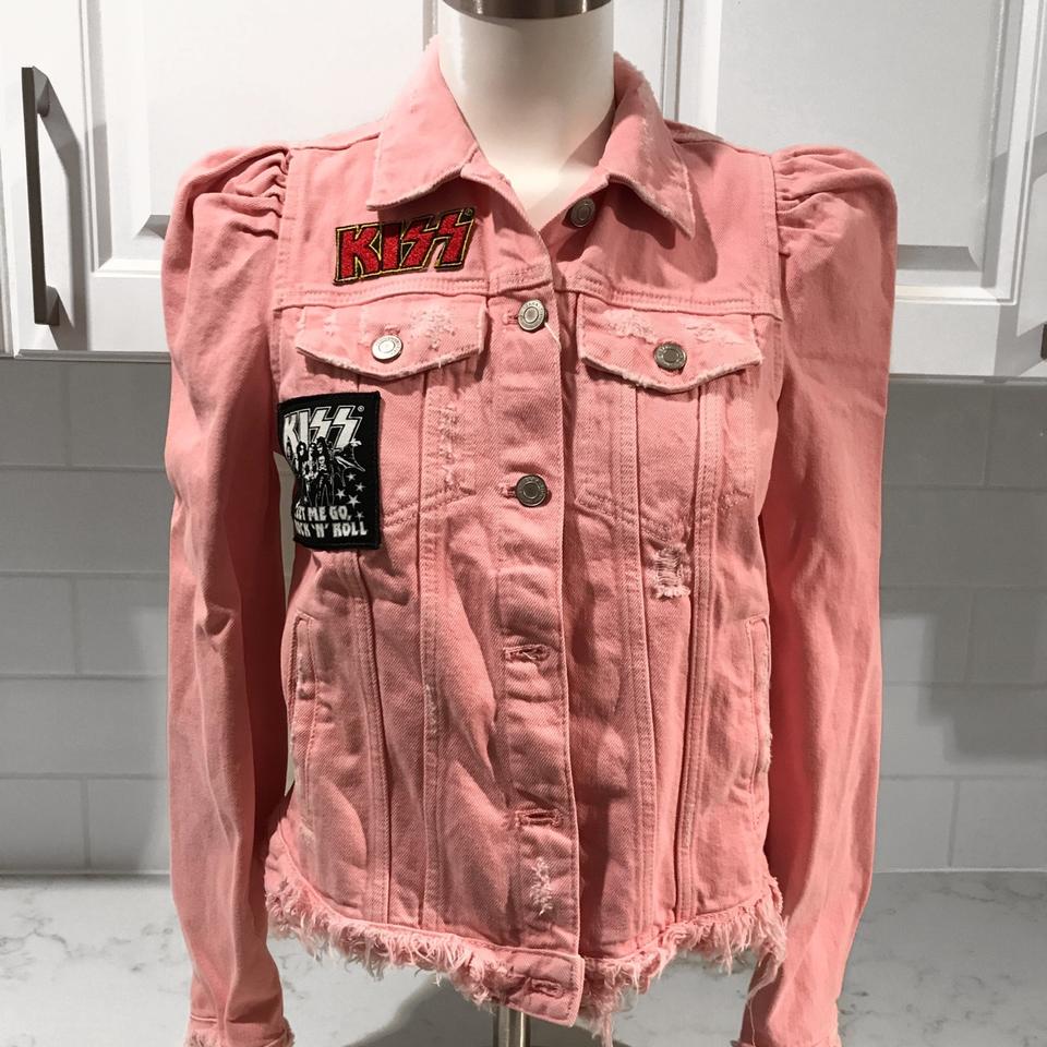 zara pink kiss denim jacket