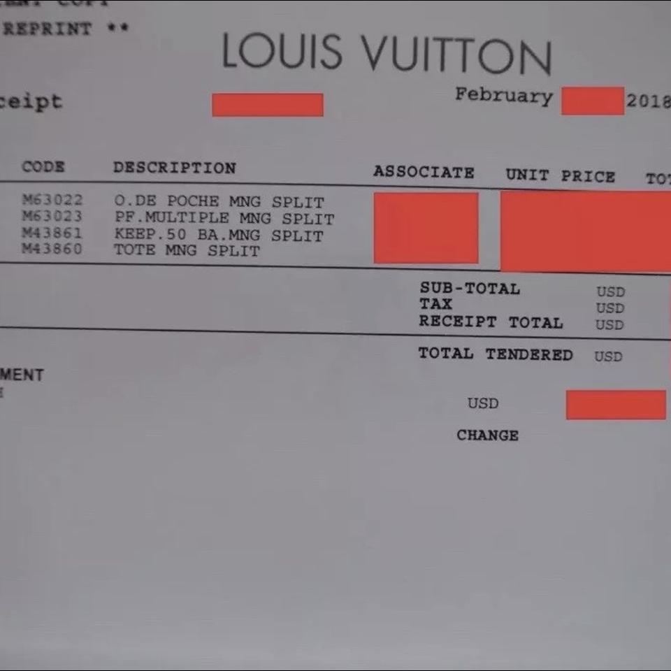 Receipt for Louis Vuitton Toiletry Pouch 26 - Depop