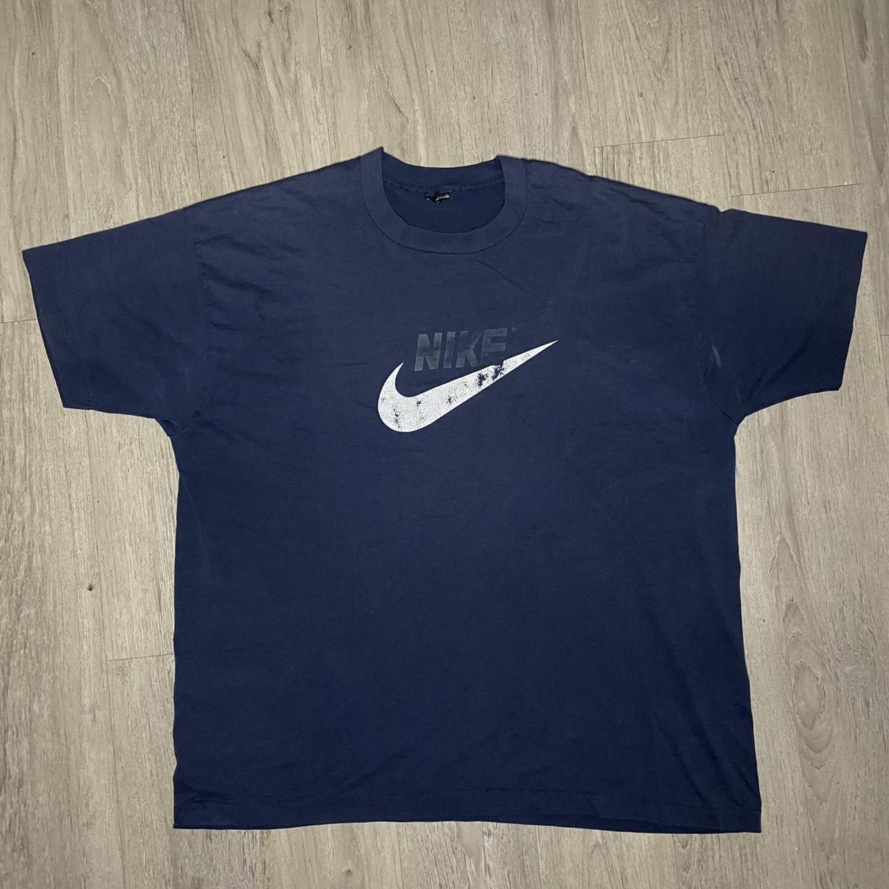 Vintage 90s Nike Swoosh T-shirt Single stitch, Made... - Depop