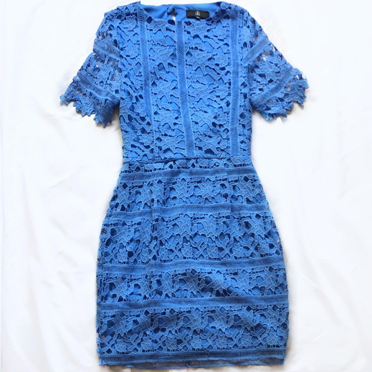 Missguided blue deals crochet dress