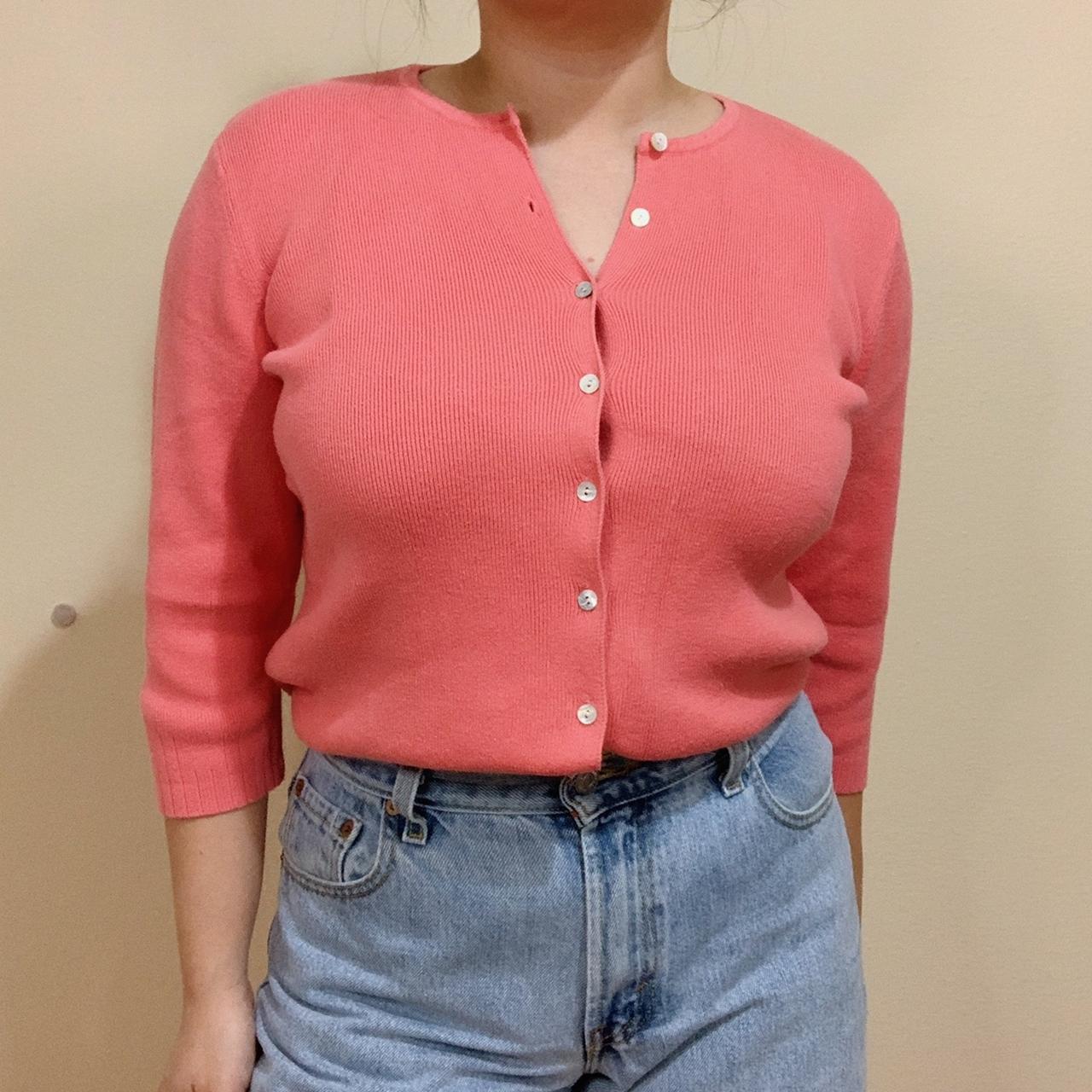 vintage pink cardigan