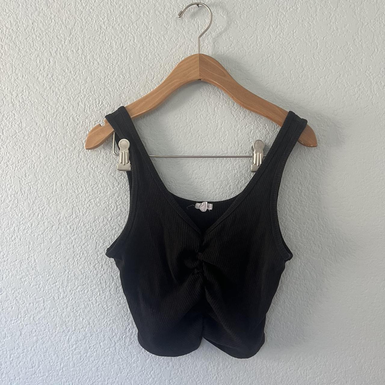 the perfect black cropped tank top for one’s closet!... - Depop