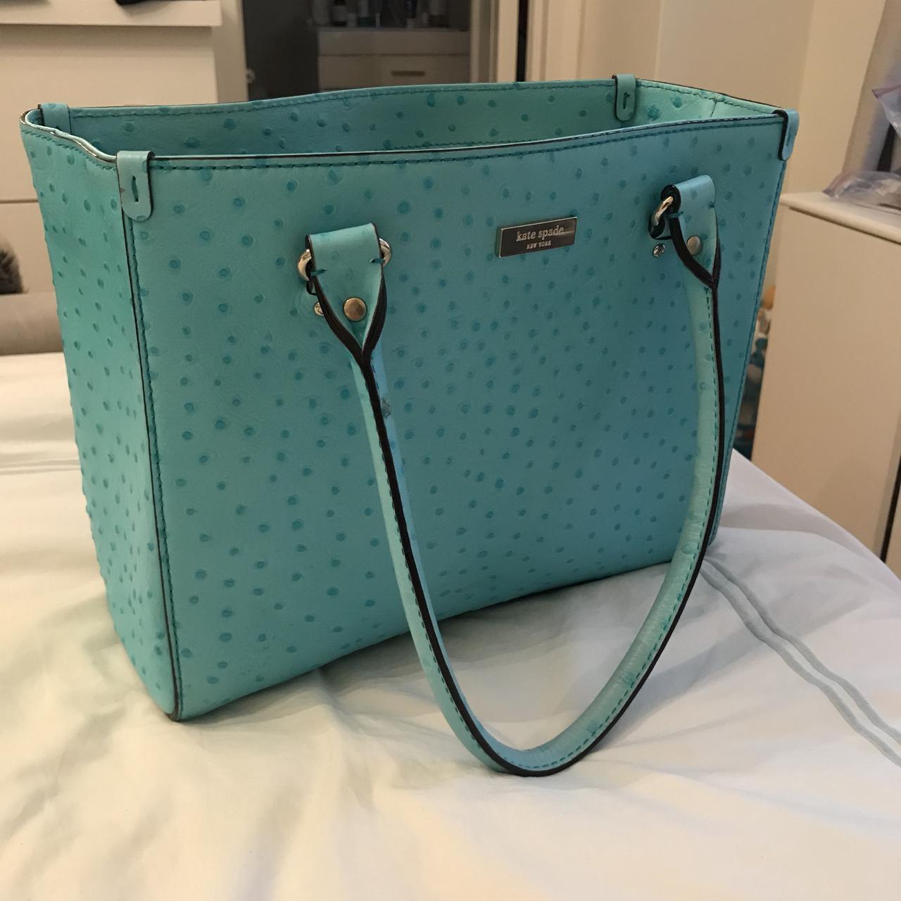 CLEO & PATEK Turquoise Ostrich Leather Purse