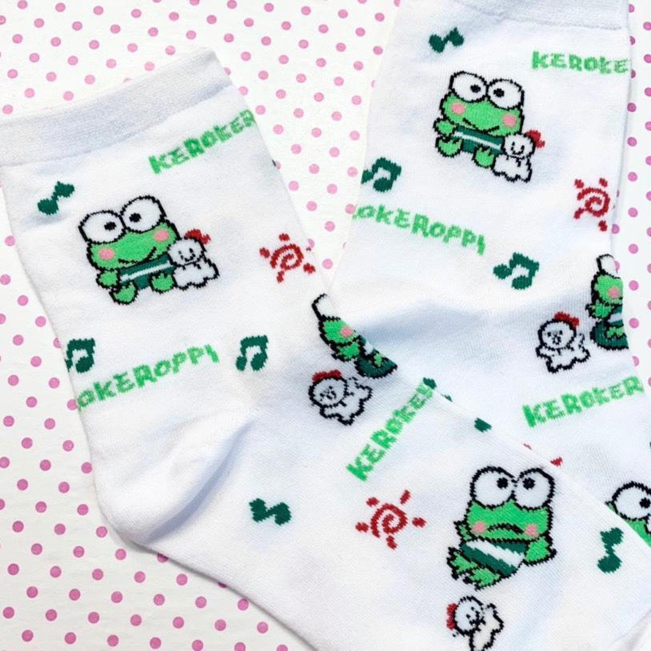 Kawaii Keroppi Ankle Socks 1 Pair Cute Sanrio... Depop