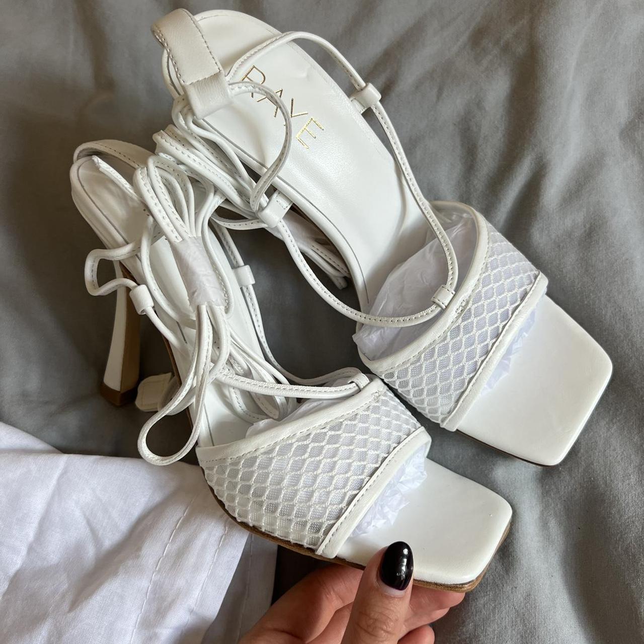 Raye White Mesh Heels Originally 178$ - Depop