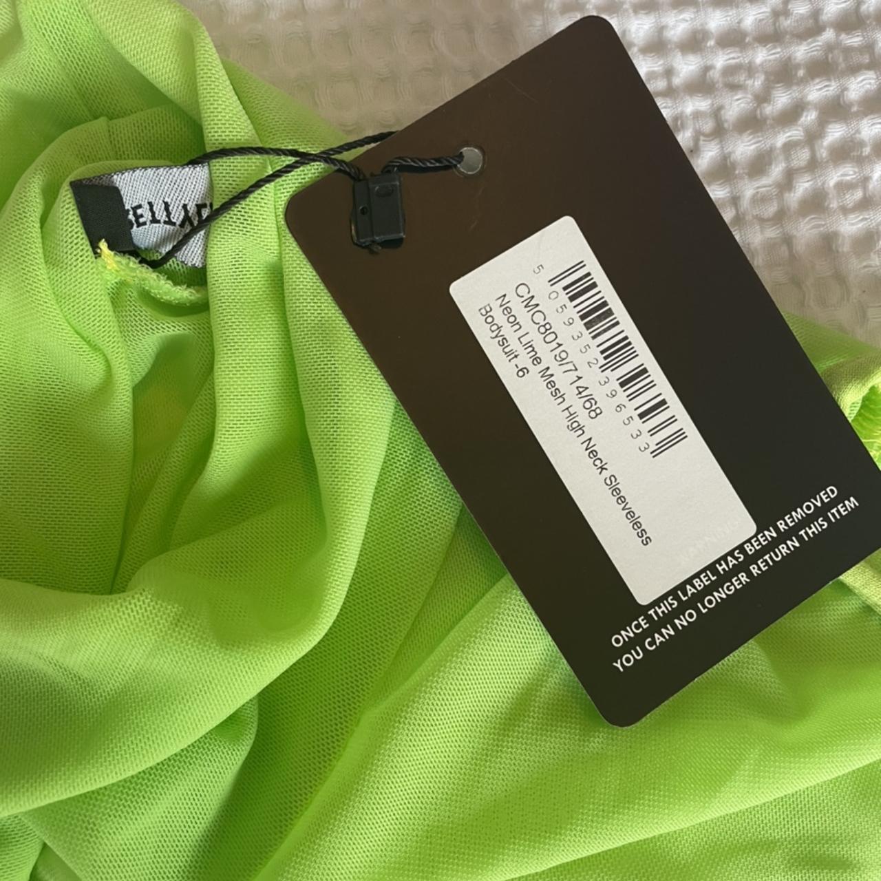 BRAND NEW neon green mesh bodysuit perfect for a... Depop