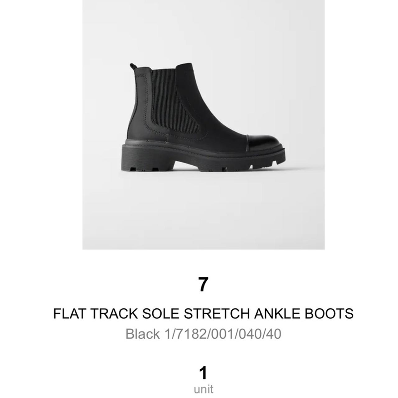 Elasticated flat ankle boots on sale zara