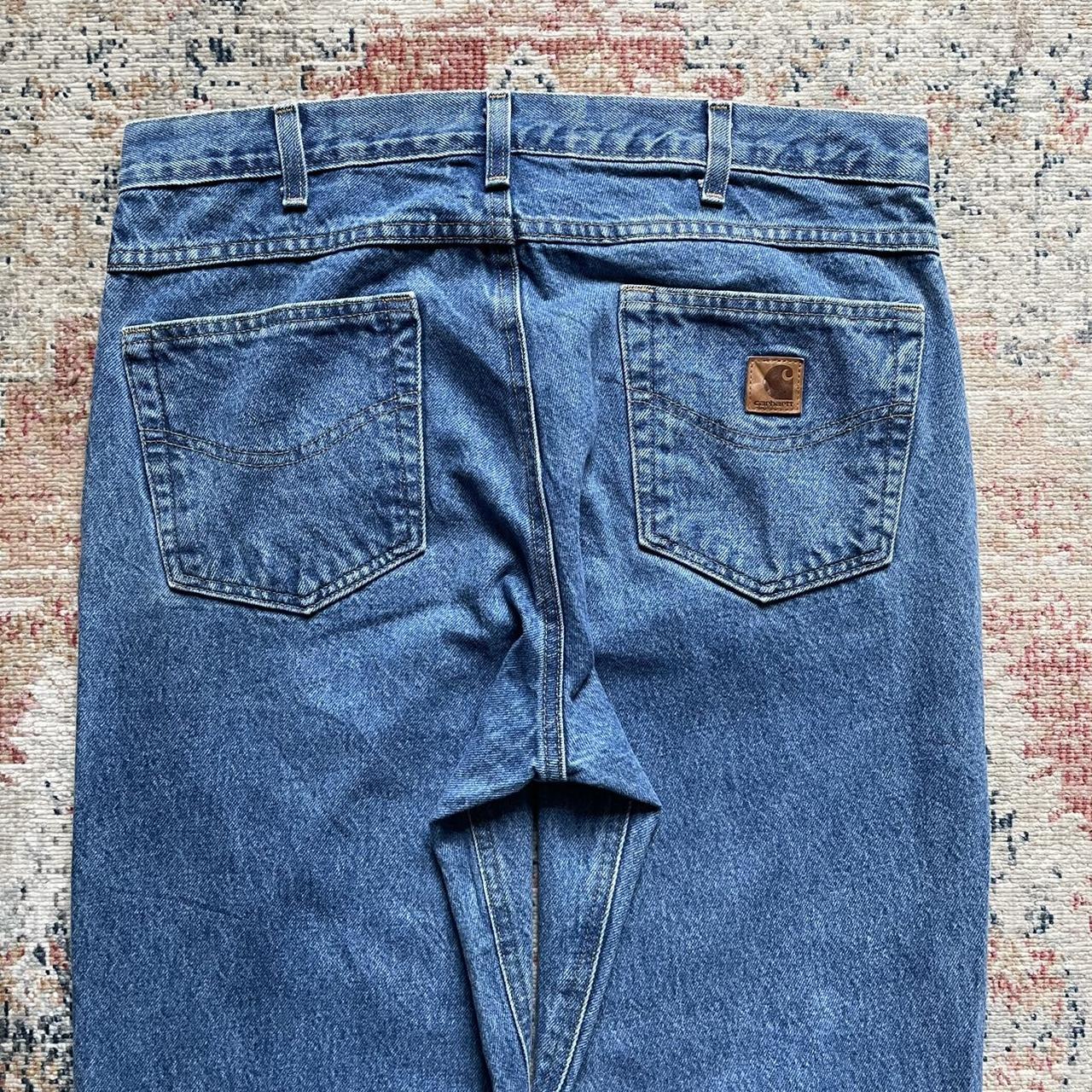 Carhartt jeans Vintage Carhartt denim jeans in a... - Depop