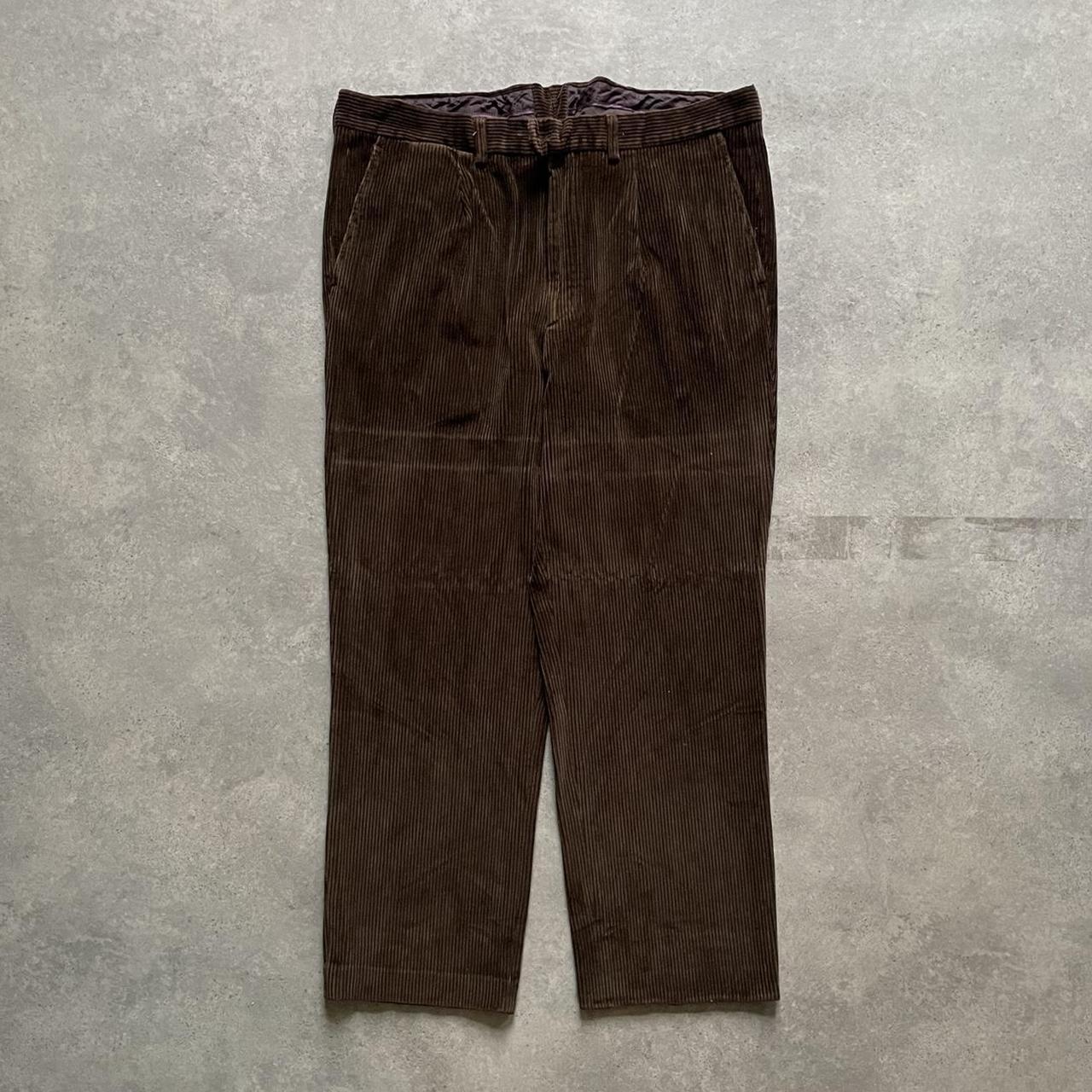 Vintage cord pants 90s jumbo corduroy trousers in... - Depop