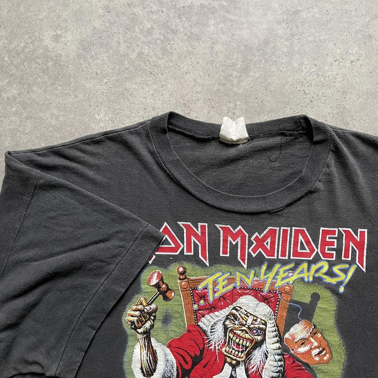 Vintage iron maiden tshirt 90s iron maiden band... - Depop