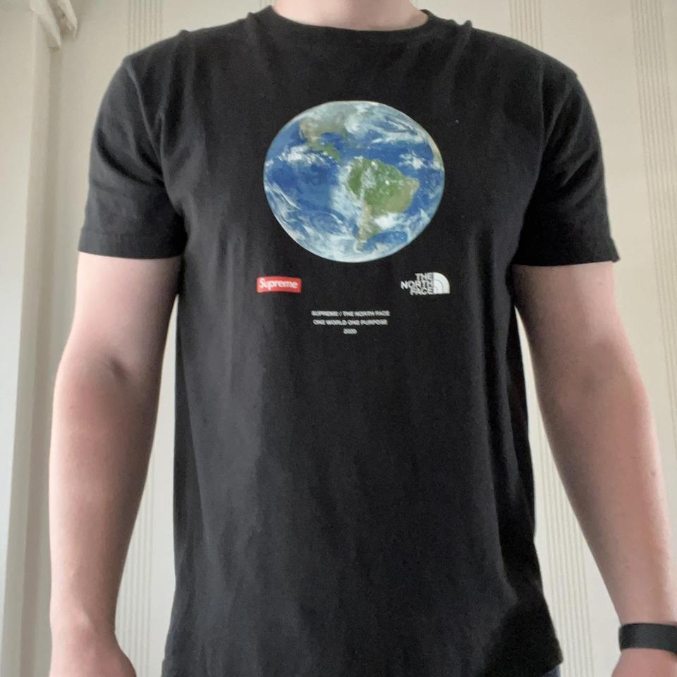 Supreme x North Face one world t shirt. Size medium.... - Depop