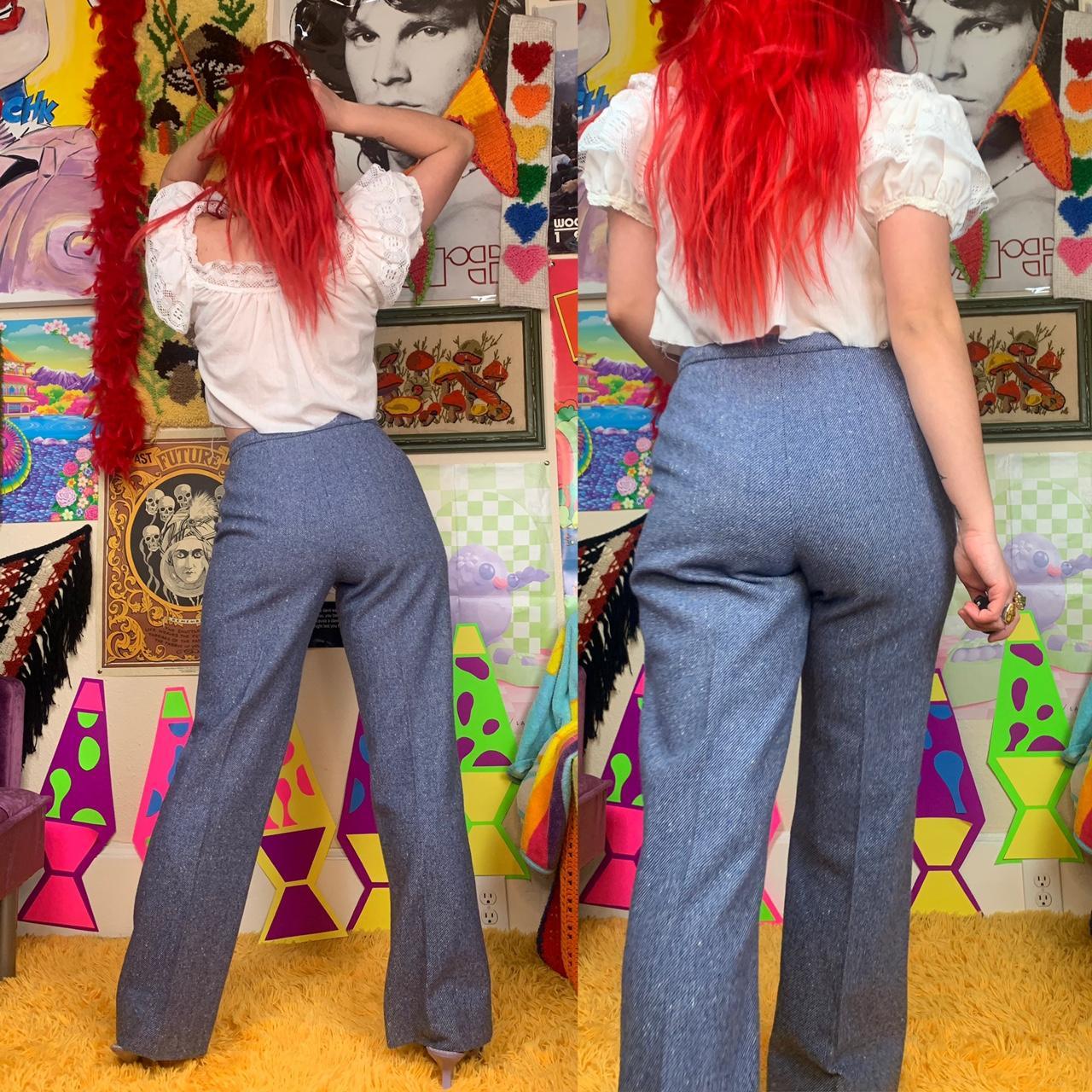 Vintage 70s bell bottoms 🦋 Vintage 1970s 🦋 Blue - Depop