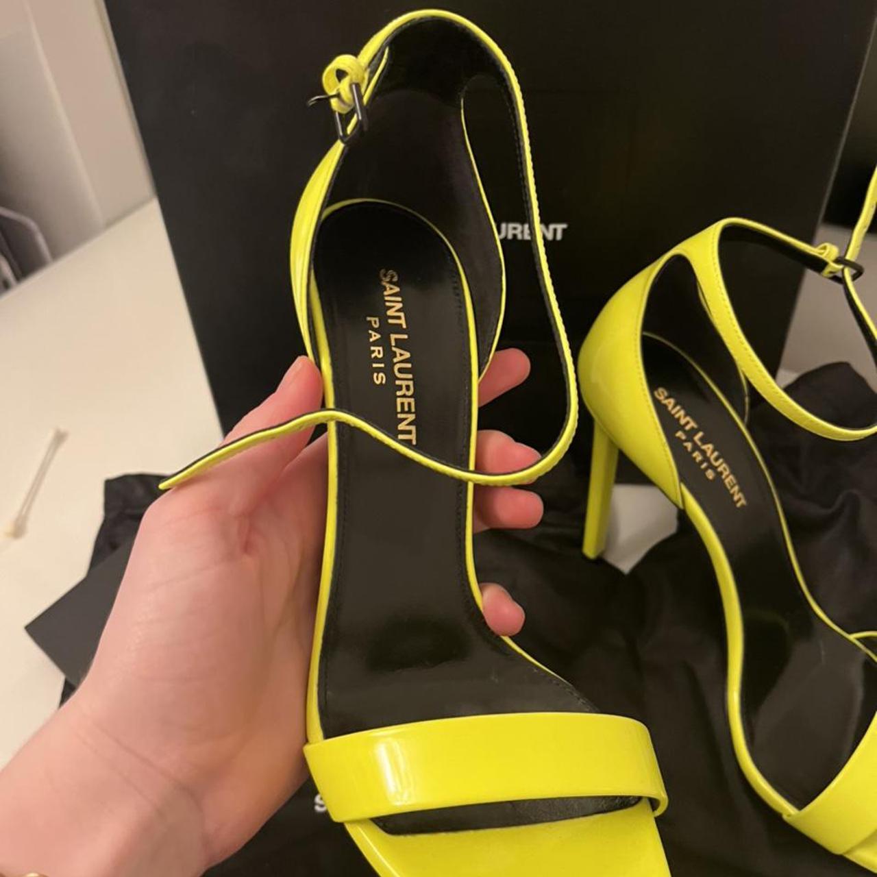 yellow ysl heels