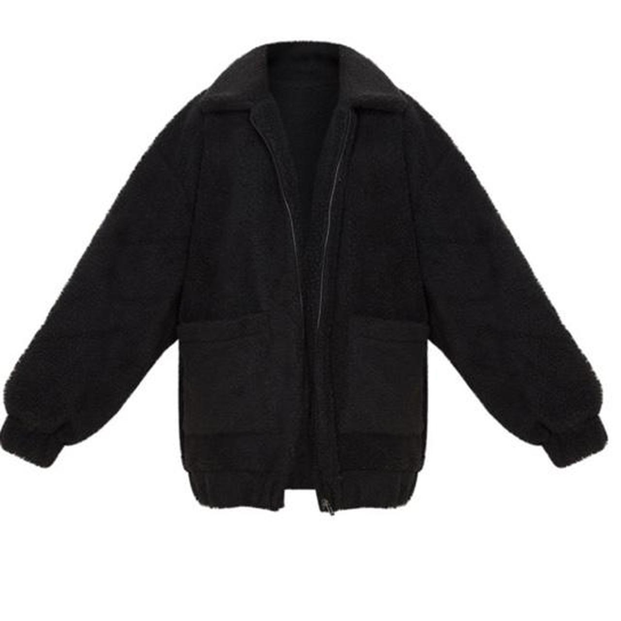 Black borg pocket front coat hotsell