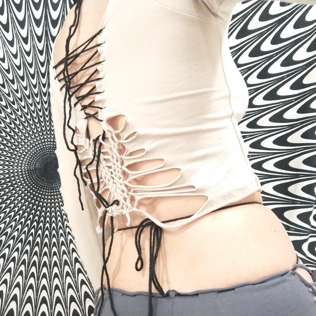 Product Image 2 - Nude braided lace up top

Fits