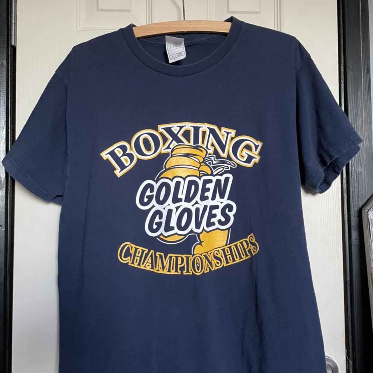 Vintage navy golden gloves boxing championship tee,... Depop