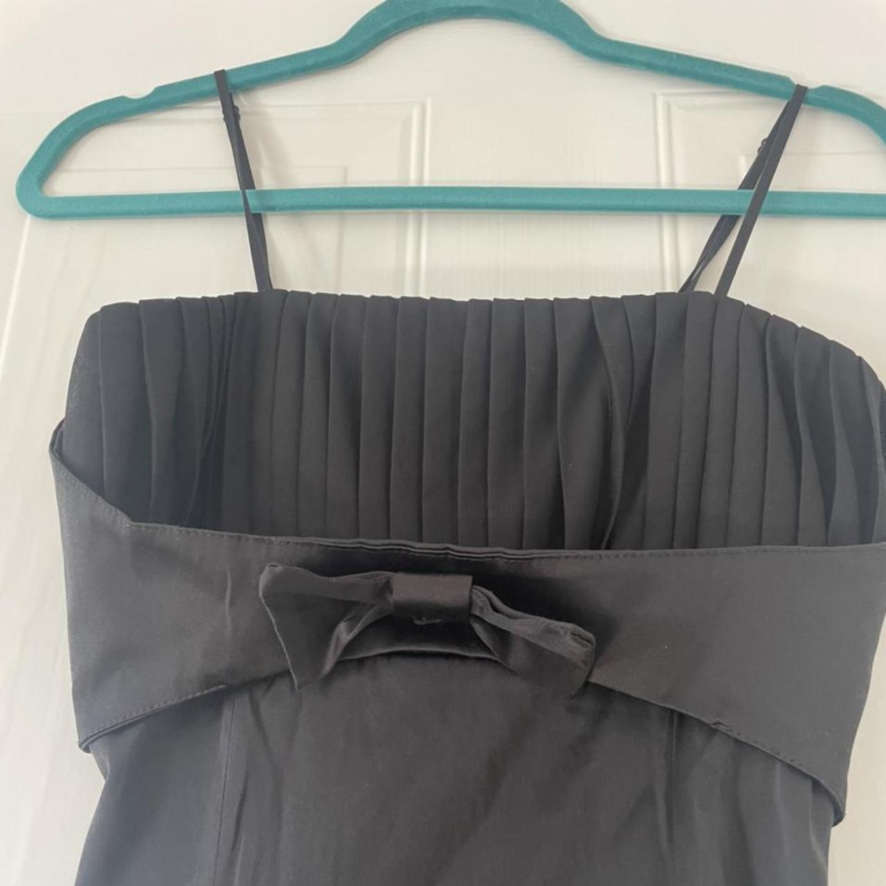 Celine black midi satin dress. Would fit a 6-8.... - Depop