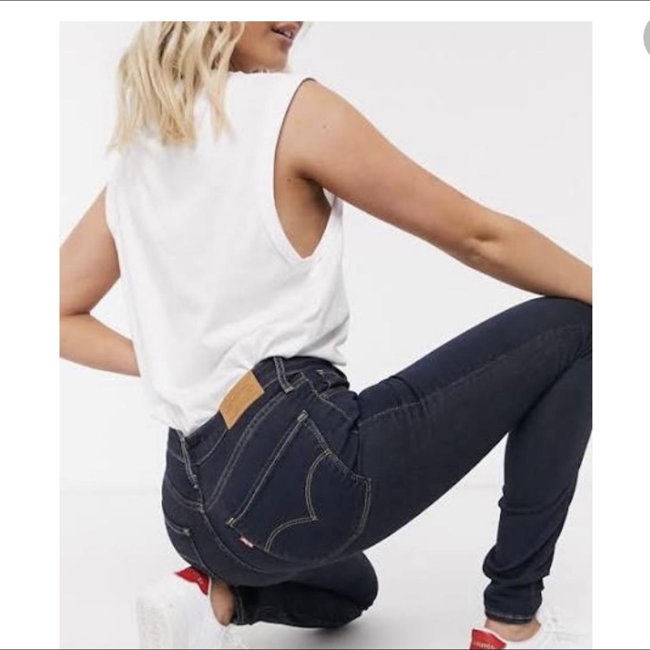 Genuine Levi’s 721 High Rise Skinny Jeans in Dark... Depop