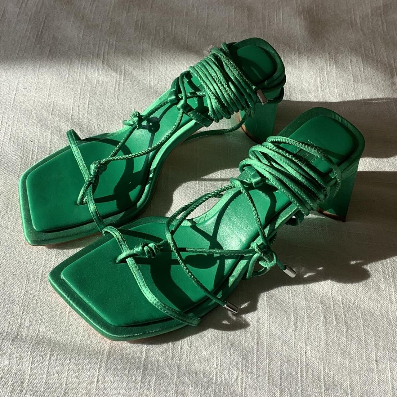 topshop green heels