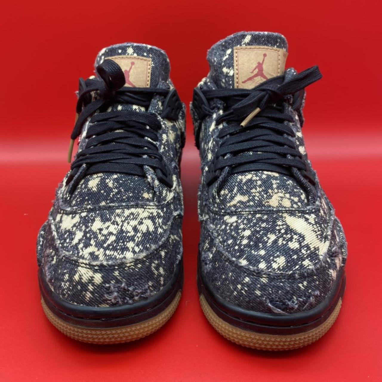 Jordan 4 hotsell levi distressed