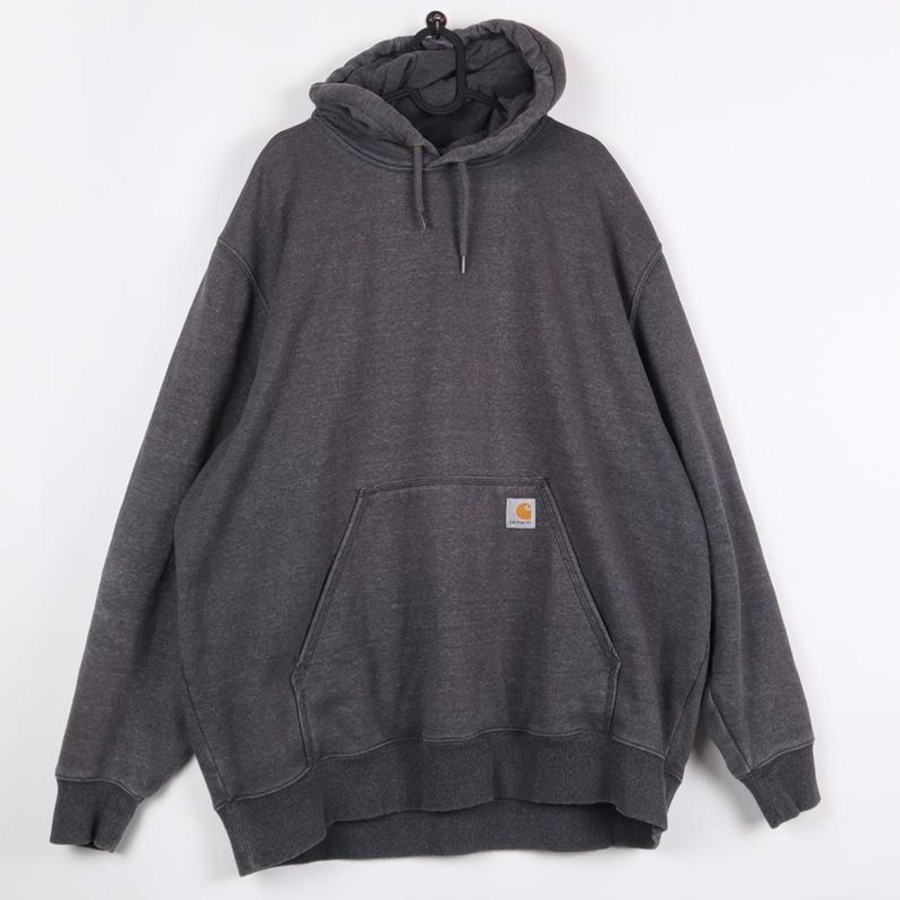 Vintage 90s Style Black/Charcoal Grey Hoodie Size:... - Depop