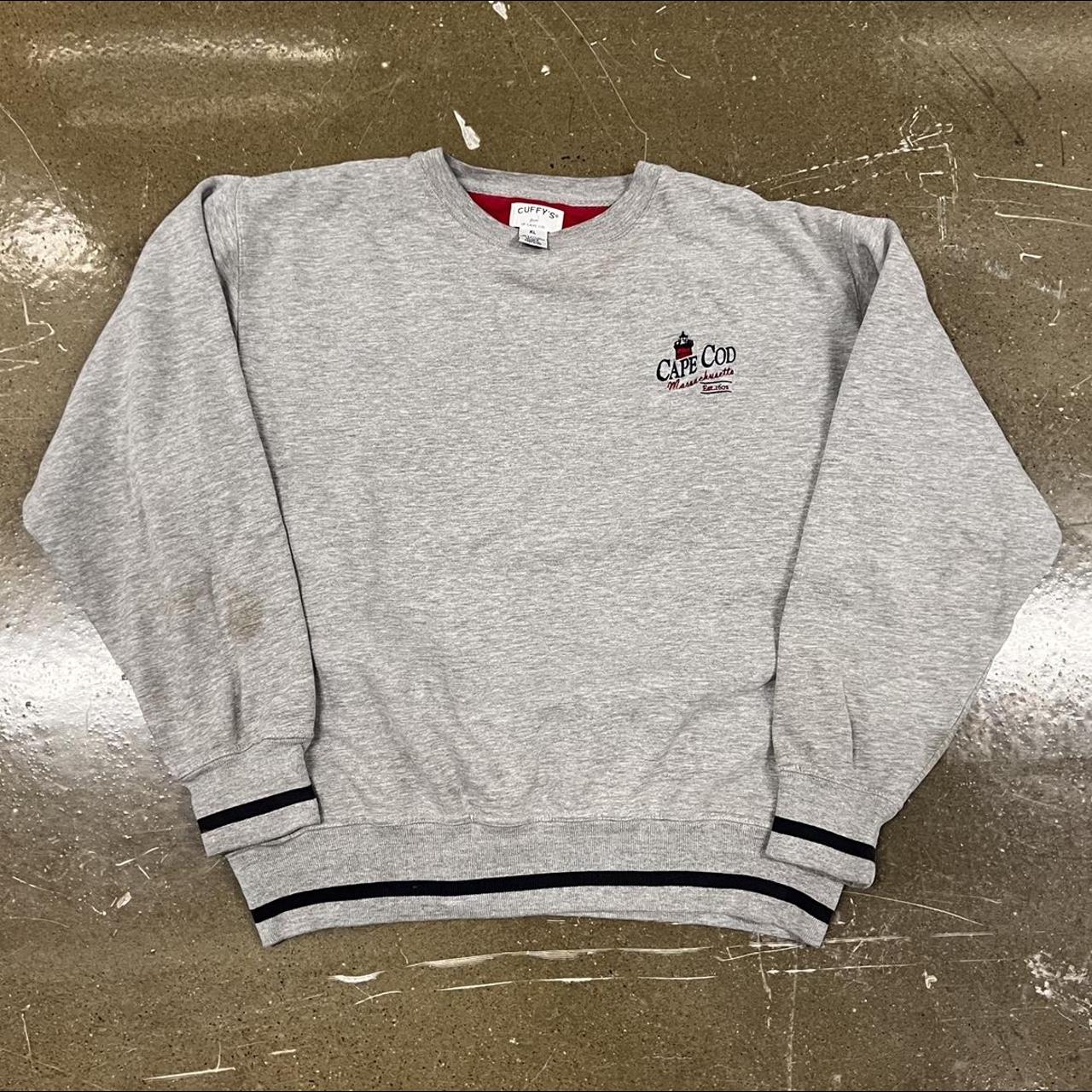 Men's Grey and Navy Sweatshirt | Depop