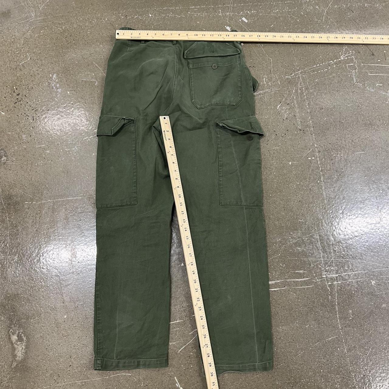 Vintage Olive Green Military Trousers Size:... - Depop