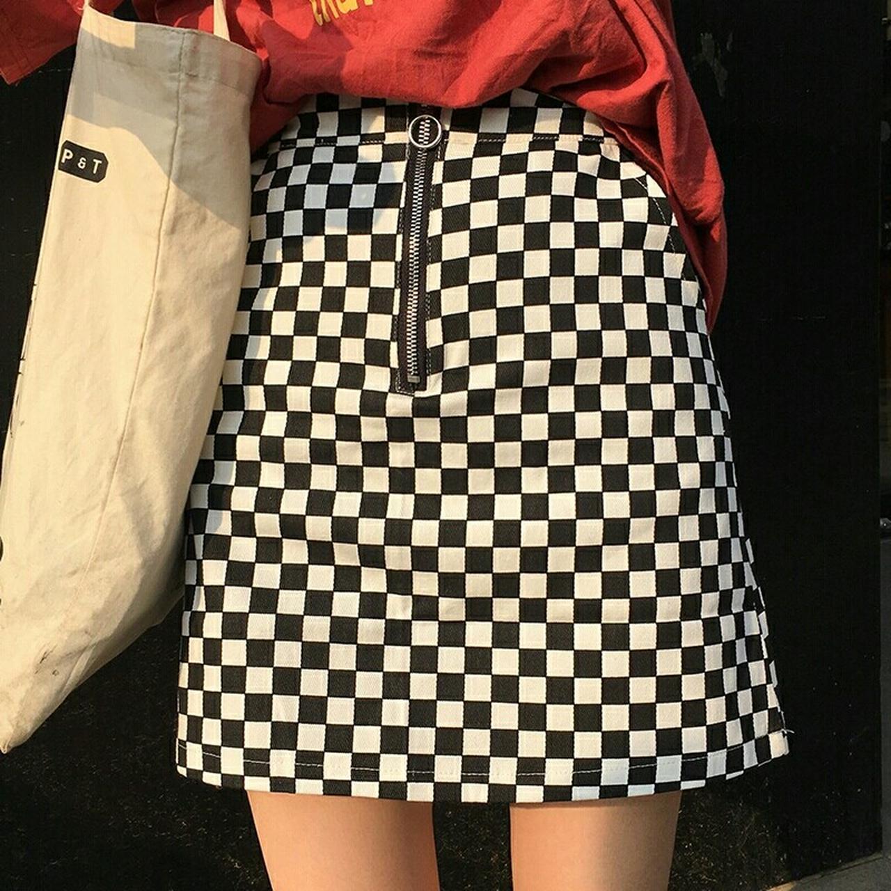 🕊 Checkerboard Mini Skirt 🕊 This mini skirt is... - Depop
