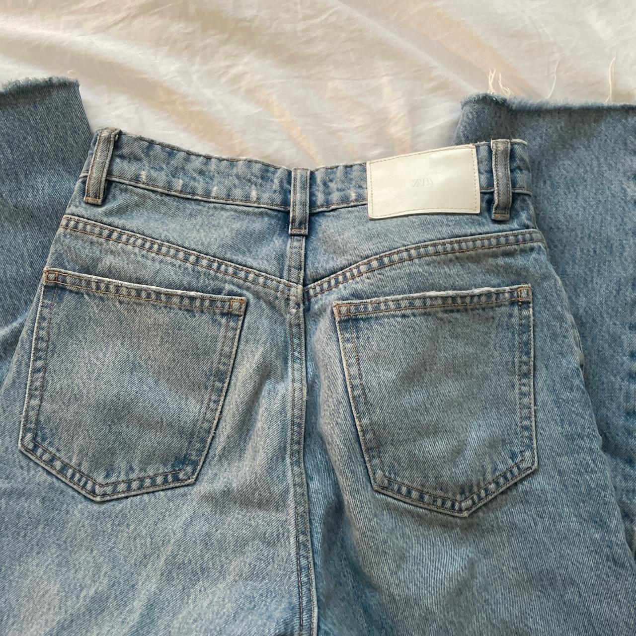Zara denim jeans US 2! No flaws. Fits waist 24-25 - Depop