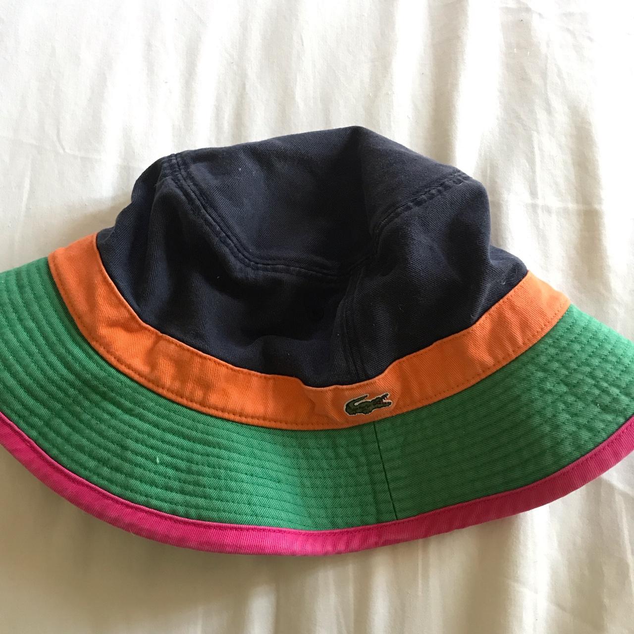 vintage colorful lacoste bucket hat 🐊 message... Depop