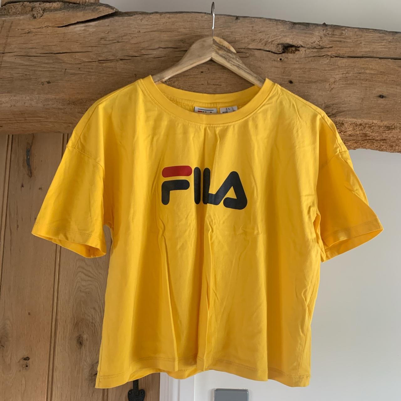 Fila crop top yellow hotsell