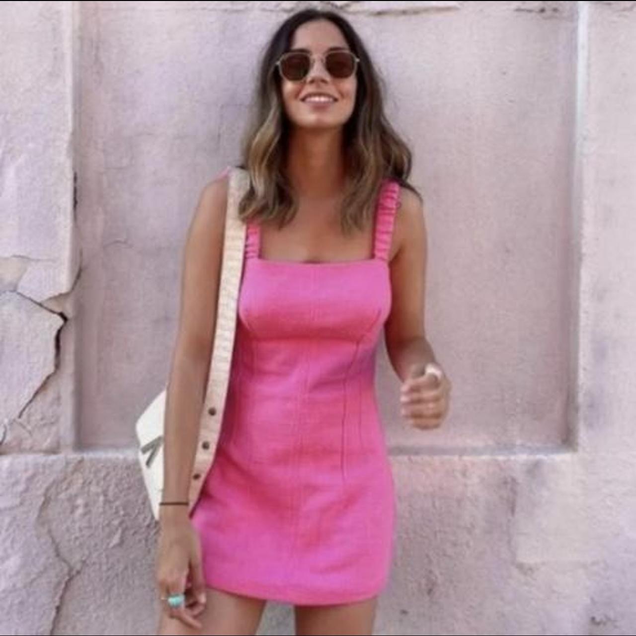 Zara pink sale mini dress