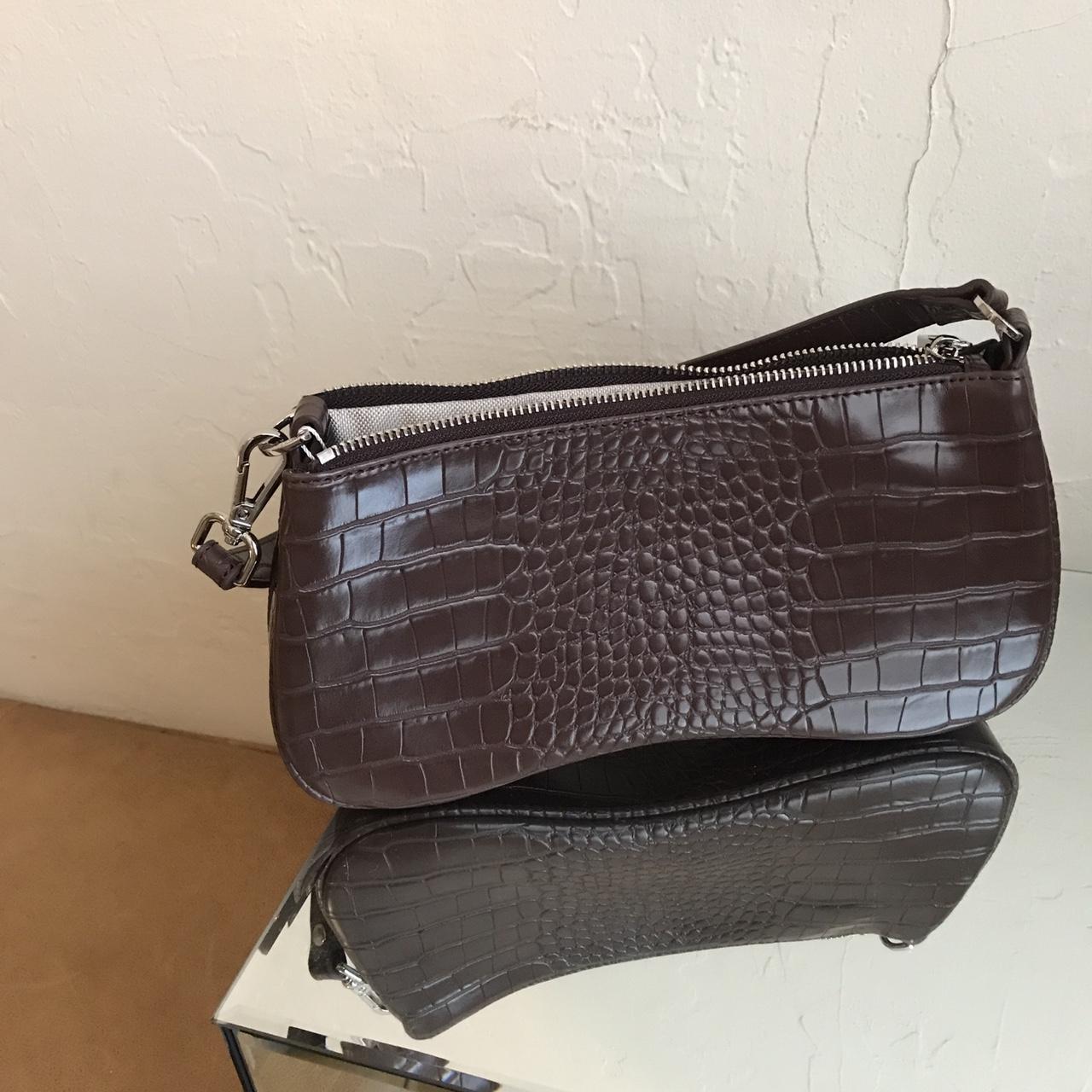 Women's Brown and Silver Bag (3)