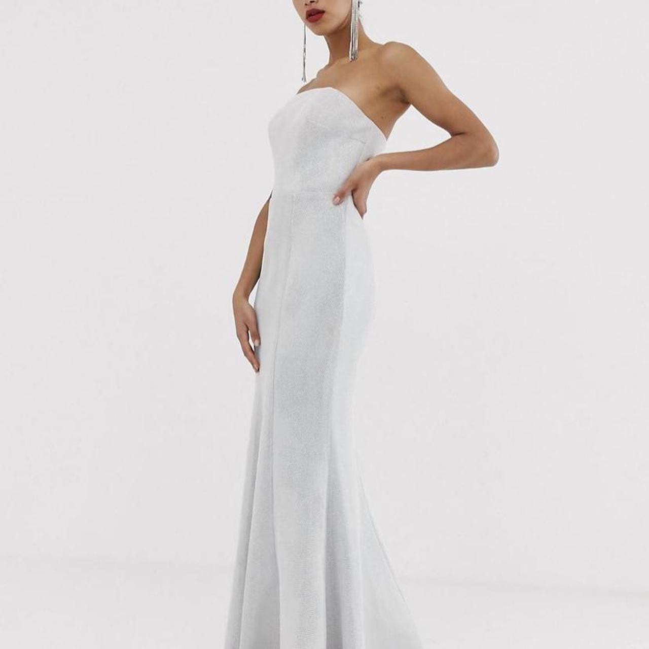 ASOS Bariano strapless fishtail gown with detachable