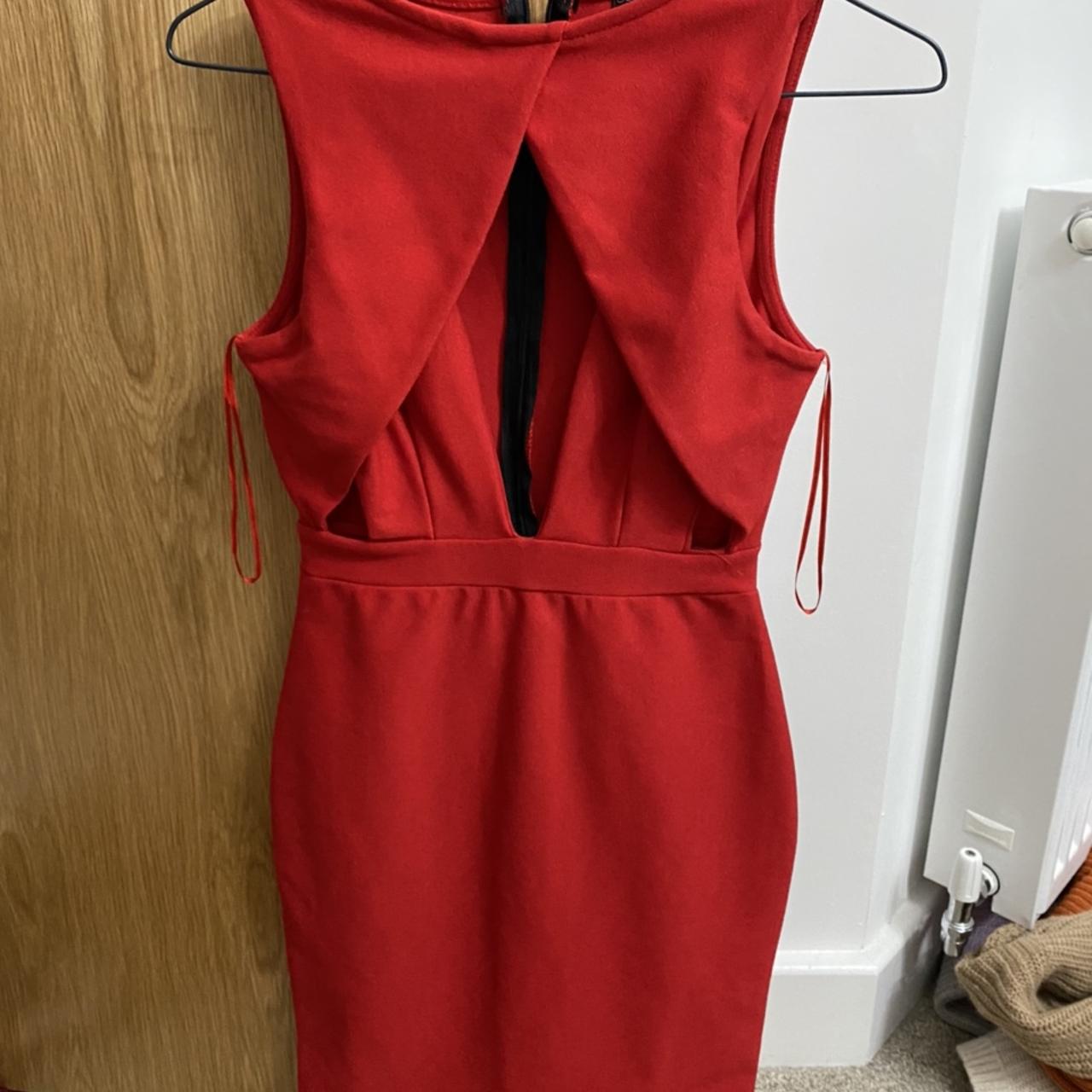 Boohoo red cut out dress. Going out dress. Size... - Depop