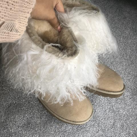 Mongolian fluff hot sale uggs